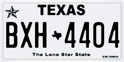TX license plate BXH4404