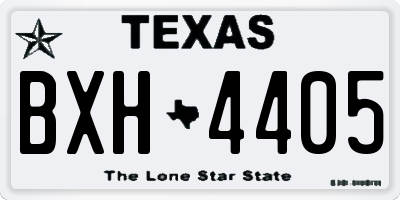 TX license plate BXH4405
