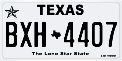 TX license plate BXH4407