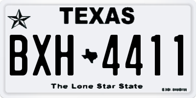 TX license plate BXH4411
