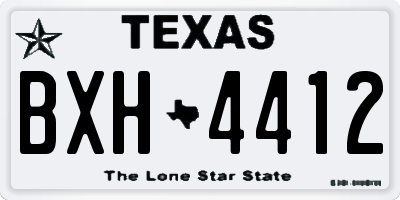 TX license plate BXH4412