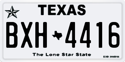 TX license plate BXH4416