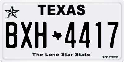 TX license plate BXH4417