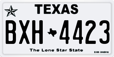 TX license plate BXH4423