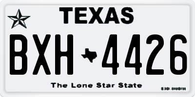 TX license plate BXH4426