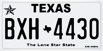 TX license plate BXH4430