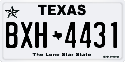 TX license plate BXH4431