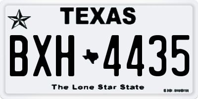 TX license plate BXH4435