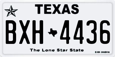 TX license plate BXH4436