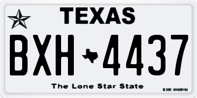 TX license plate BXH4437