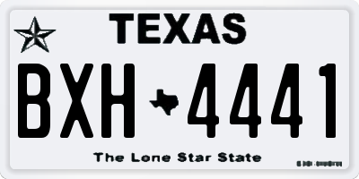 TX license plate BXH4441