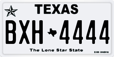 TX license plate BXH4444