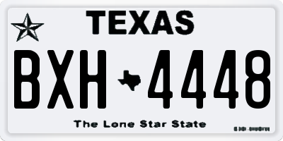 TX license plate BXH4448