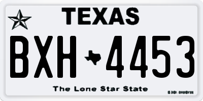 TX license plate BXH4453