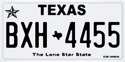 TX license plate BXH4455