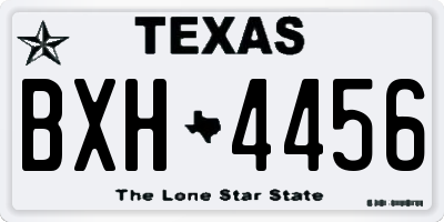 TX license plate BXH4456