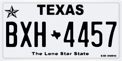 TX license plate BXH4457