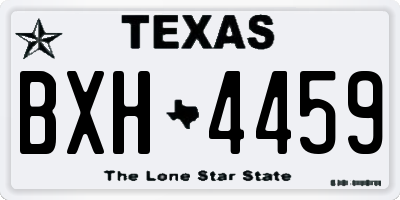 TX license plate BXH4459