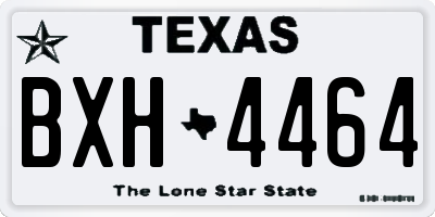 TX license plate BXH4464