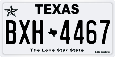 TX license plate BXH4467