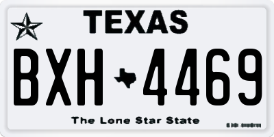 TX license plate BXH4469