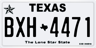 TX license plate BXH4471
