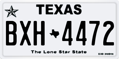 TX license plate BXH4472