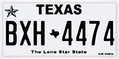 TX license plate BXH4474