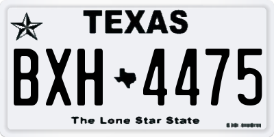 TX license plate BXH4475