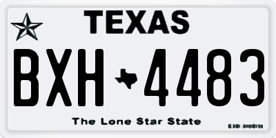 TX license plate BXH4483