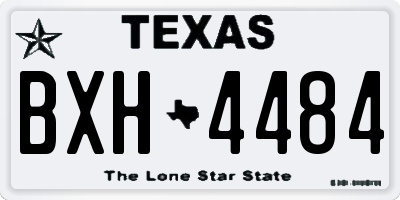 TX license plate BXH4484