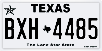 TX license plate BXH4485