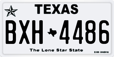 TX license plate BXH4486