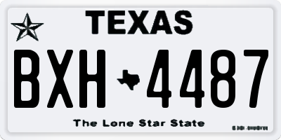 TX license plate BXH4487
