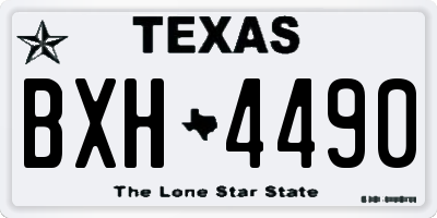 TX license plate BXH4490