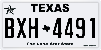 TX license plate BXH4491