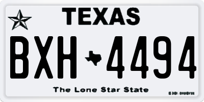 TX license plate BXH4494