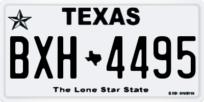 TX license plate BXH4495