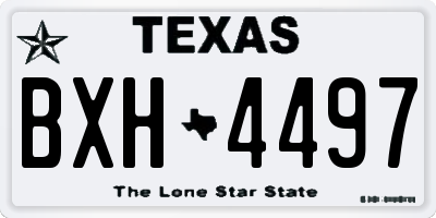 TX license plate BXH4497