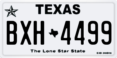 TX license plate BXH4499