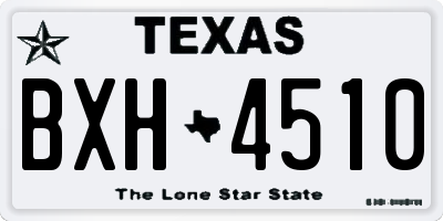 TX license plate BXH4510