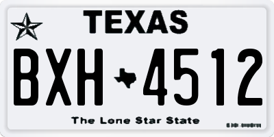 TX license plate BXH4512