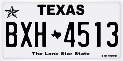 TX license plate BXH4513
