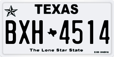 TX license plate BXH4514