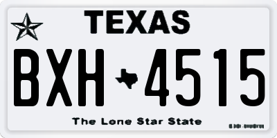 TX license plate BXH4515