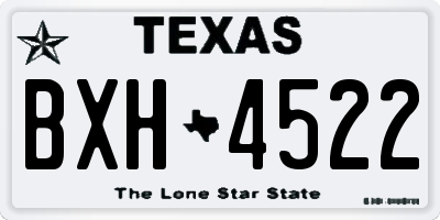 TX license plate BXH4522