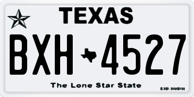 TX license plate BXH4527