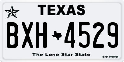 TX license plate BXH4529