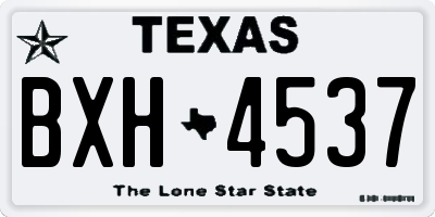 TX license plate BXH4537