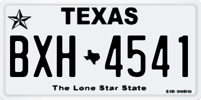 TX license plate BXH4541